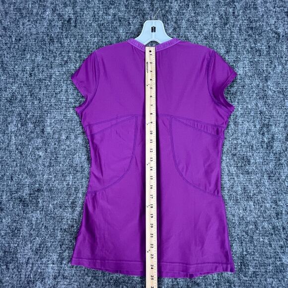 Athleta Womens Wick It Work It Shirt‎ S Purple Cap-sleeve Yoga Studio Gym Train - Picture 6 of 7